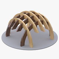 Interlocking Parametric Wooden Dome Pavilion 2