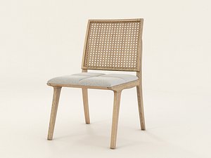 C120 Wood Chair 3D model