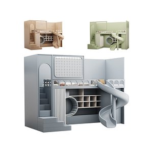 3D Bunk bed for kids 9 model