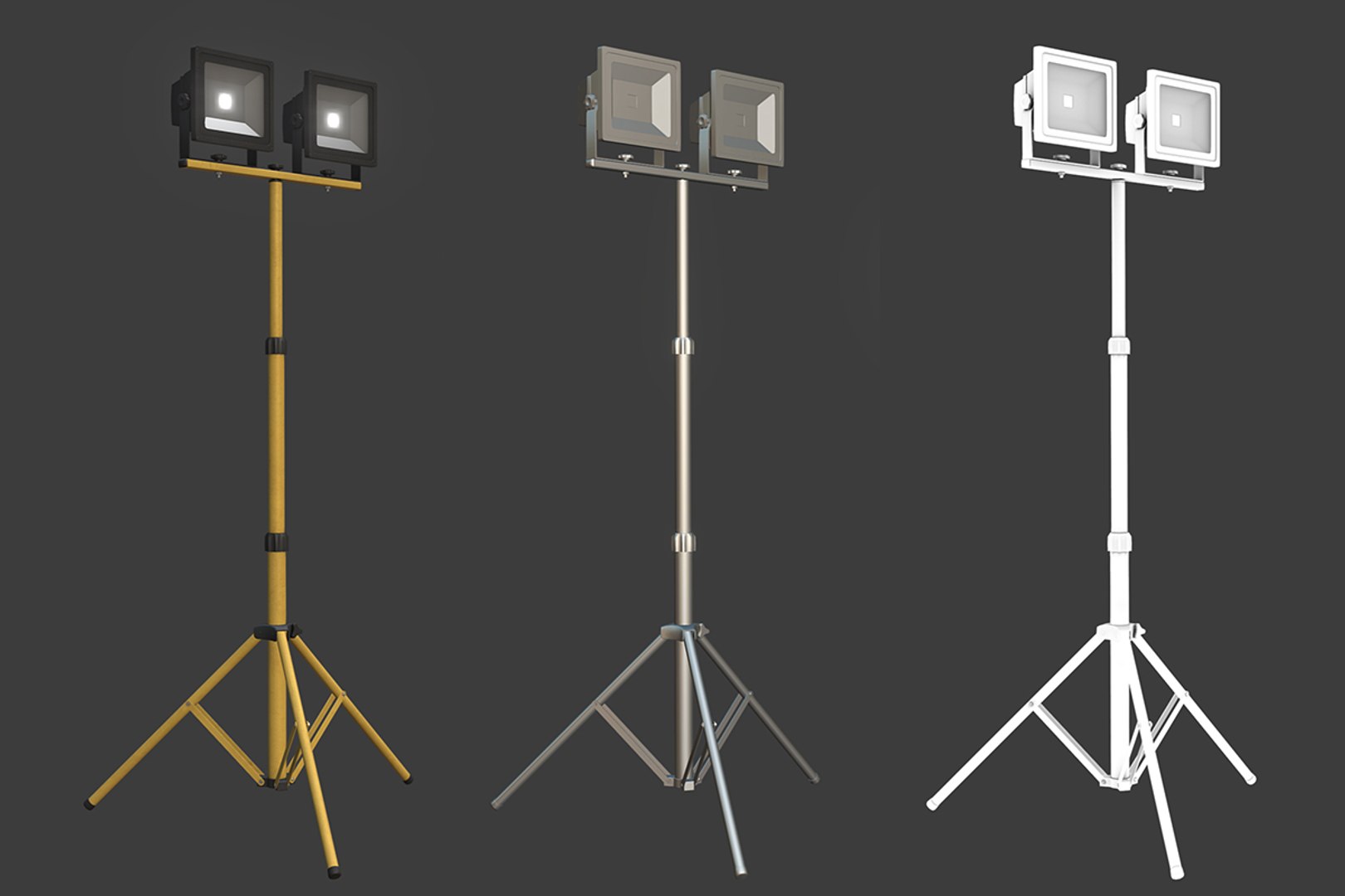 3D Model Led Work Light Stand TurboSquid 1313063