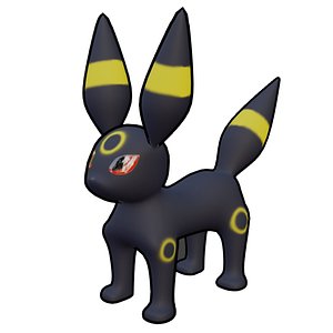 3D ANIMATED AND TEXTURED POKEMON UMBREON model
