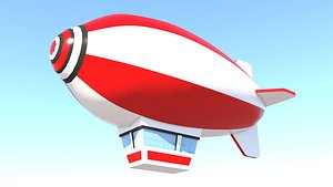 3D Low-poly Zeppelin