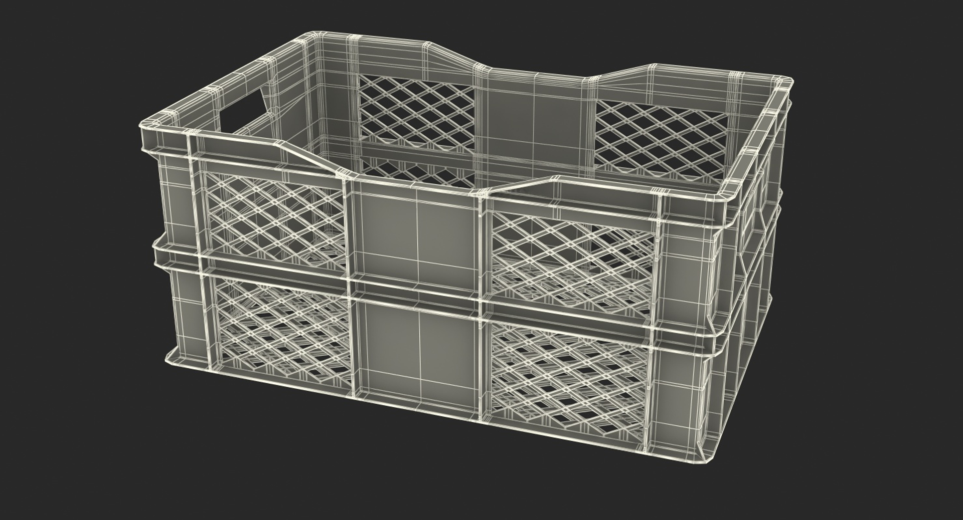 Large plastic crate top