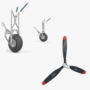DC-3 Main Landing Gear and Propeller