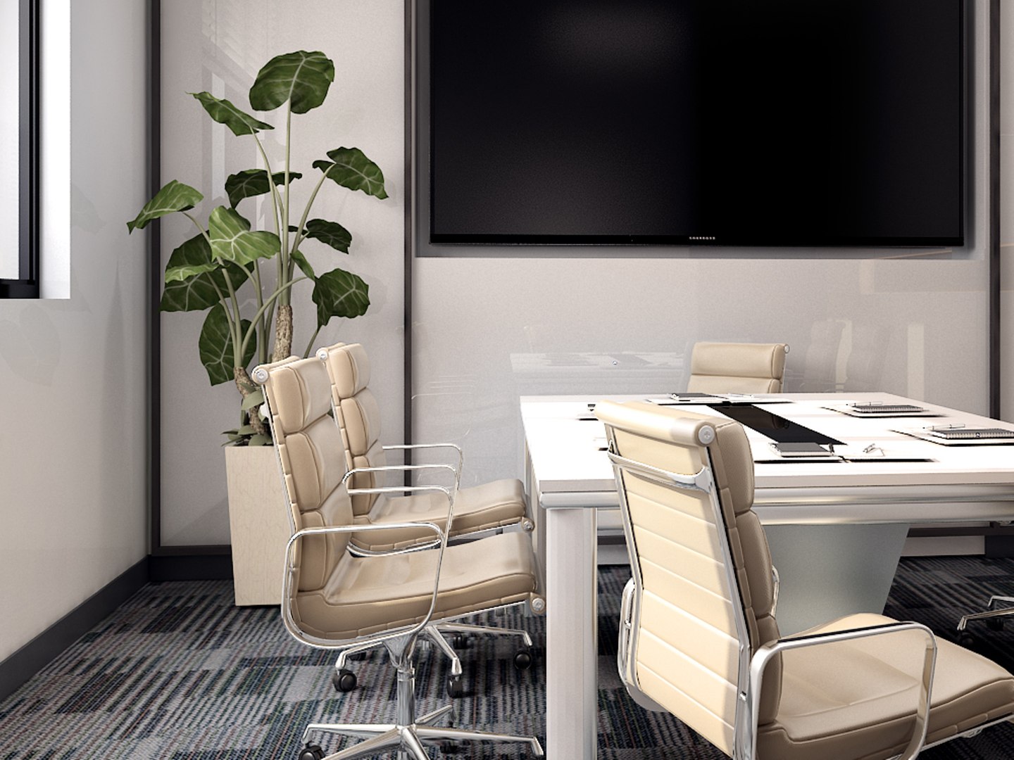 3D Modern Small Meeting Room Model - TurboSquid 2062204