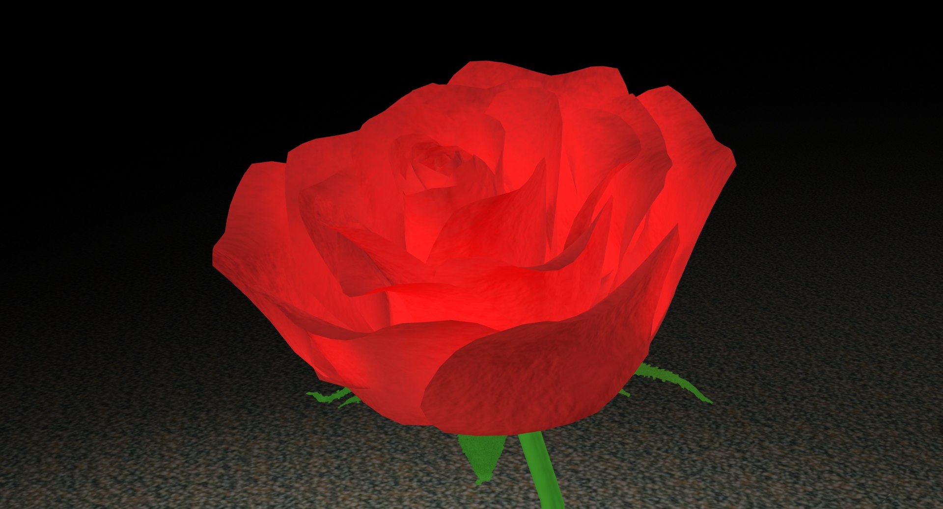 Red rose flower plant model - TurboSquid 1211566