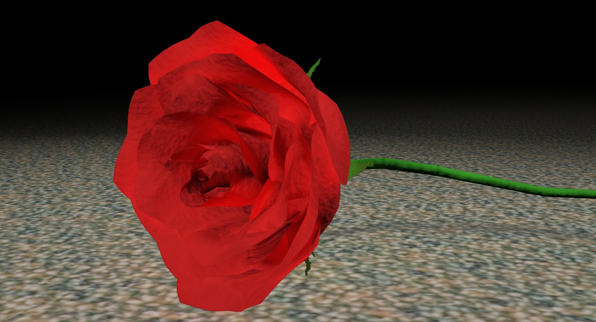 Red rose flower plant model - TurboSquid 1211566