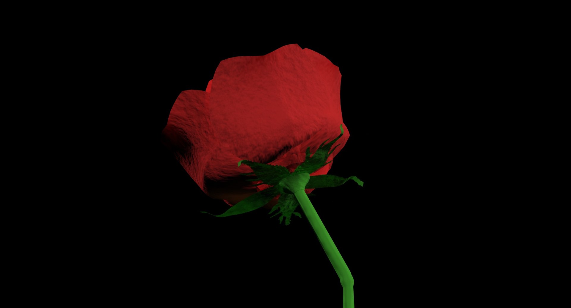 Red rose flower plant model - TurboSquid 1211566