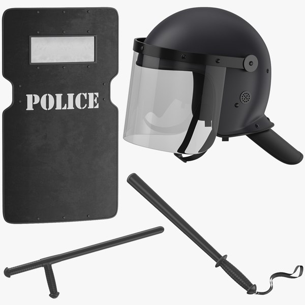 Police Riot Equipment Collection 01 model