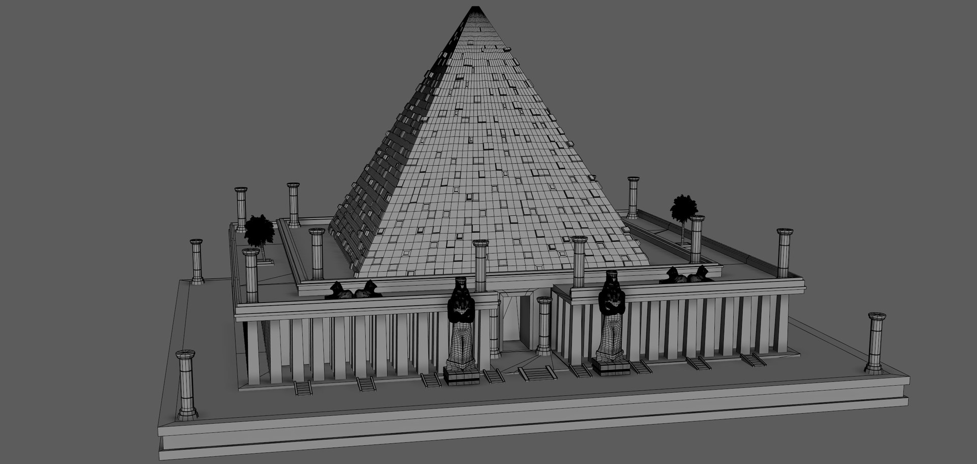 Ancient Egyptian Pyramid Temple 3D Model - TurboSquid 2248358