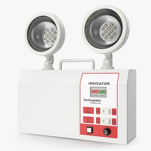 Rechargeable Twin LED Emergency Lamp 3D Model