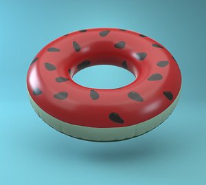 3D inflatable pool ring watermelon model