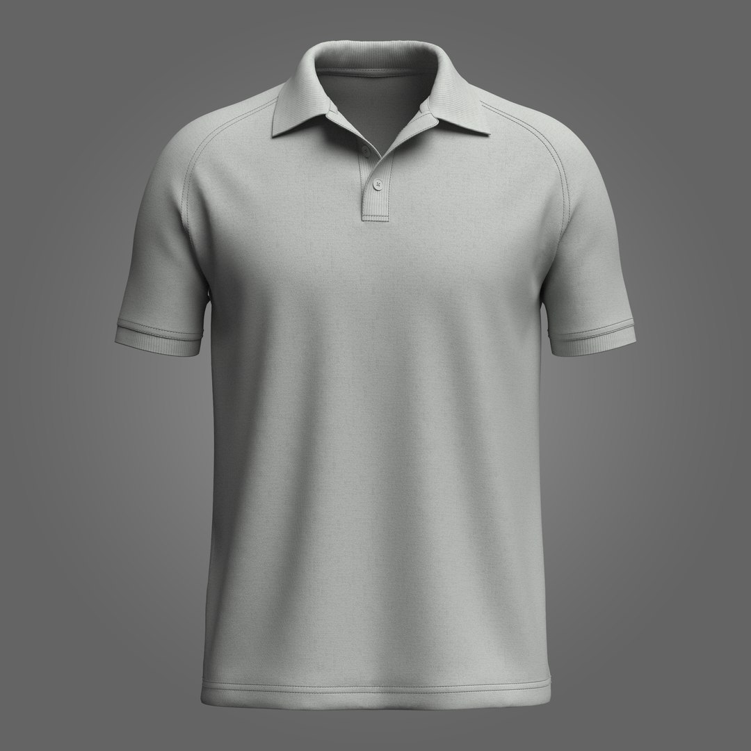 3D Model Men Polo T-shirt - TurboSquid 2138070