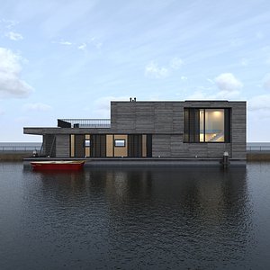3d max modern house boat