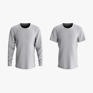 cotton male t-shirts dropped 3D model