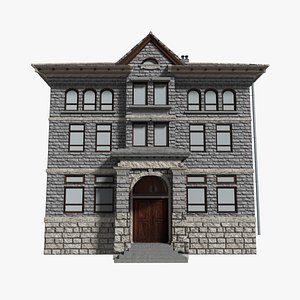 3D building mansion model