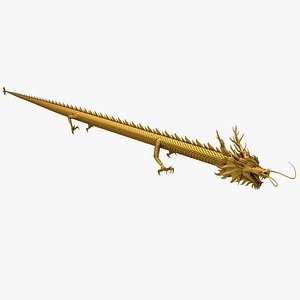 3D model asian chinese dragon