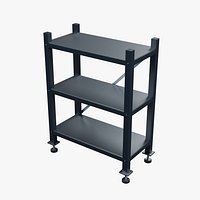 Galvanized Storage Shelving 1100x550mm Configuration 01