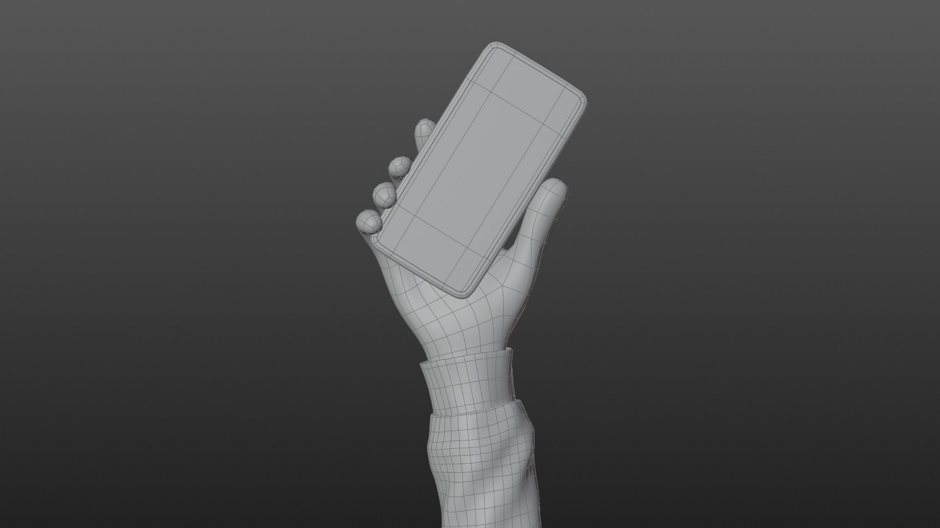 Smartphone Blank Screen In Cartoon Hand 3D Model - TurboSquid 2038202