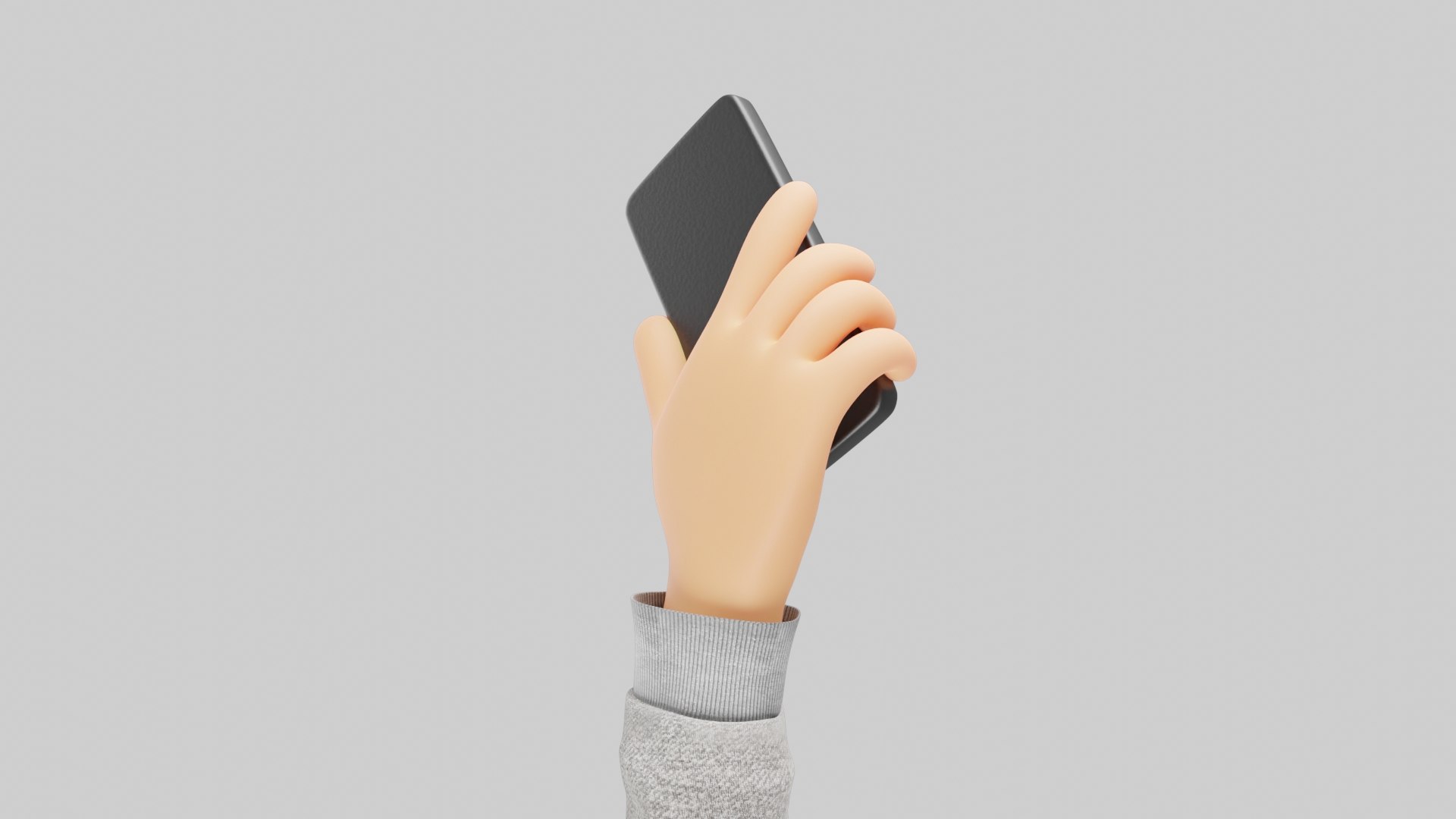 Smartphone Blank Screen In Cartoon Hand 3D Model - TurboSquid 2038202