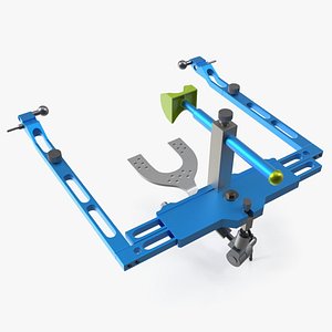 3D Adjustable Facebow Frame Blue model