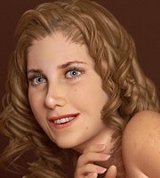 Blonde girl with curls