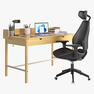 3D Work table and chair Ridspo and Gruppspel