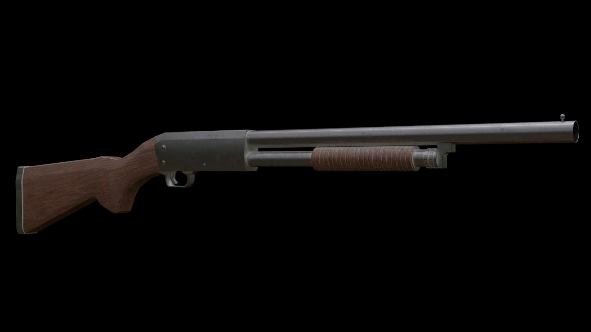 Low Poly Shotgun Model - TurboSquid 1898187