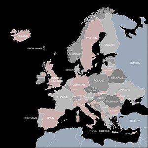 europe borders names model