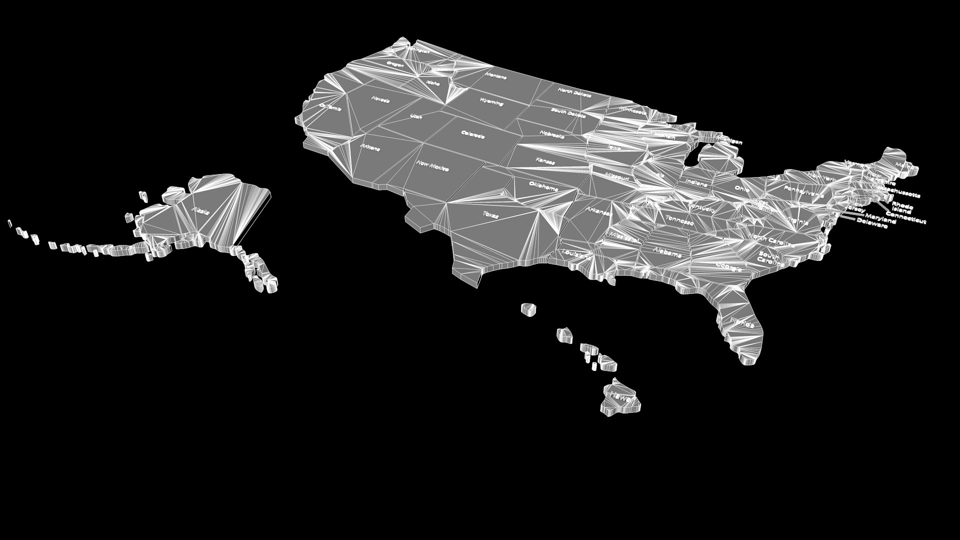 3D United States Political Map - TurboSquid 2073798