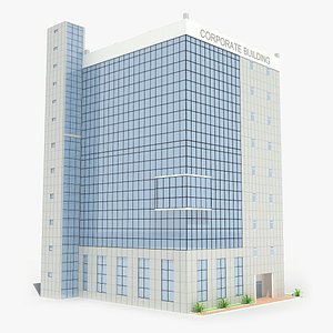 corporate industrial building 3d model