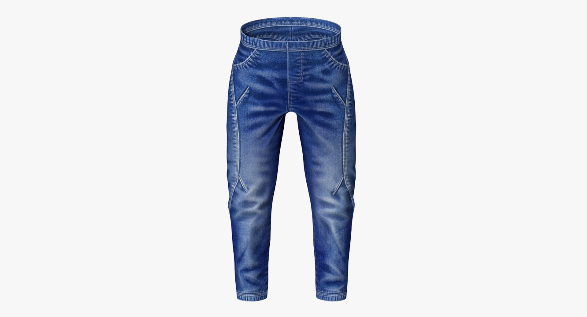 Modern Blue Jeans 3D model preview