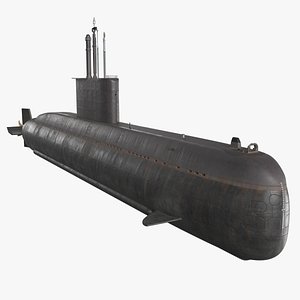 Jang Bogo-Class Military Submarine Vessel Rigged