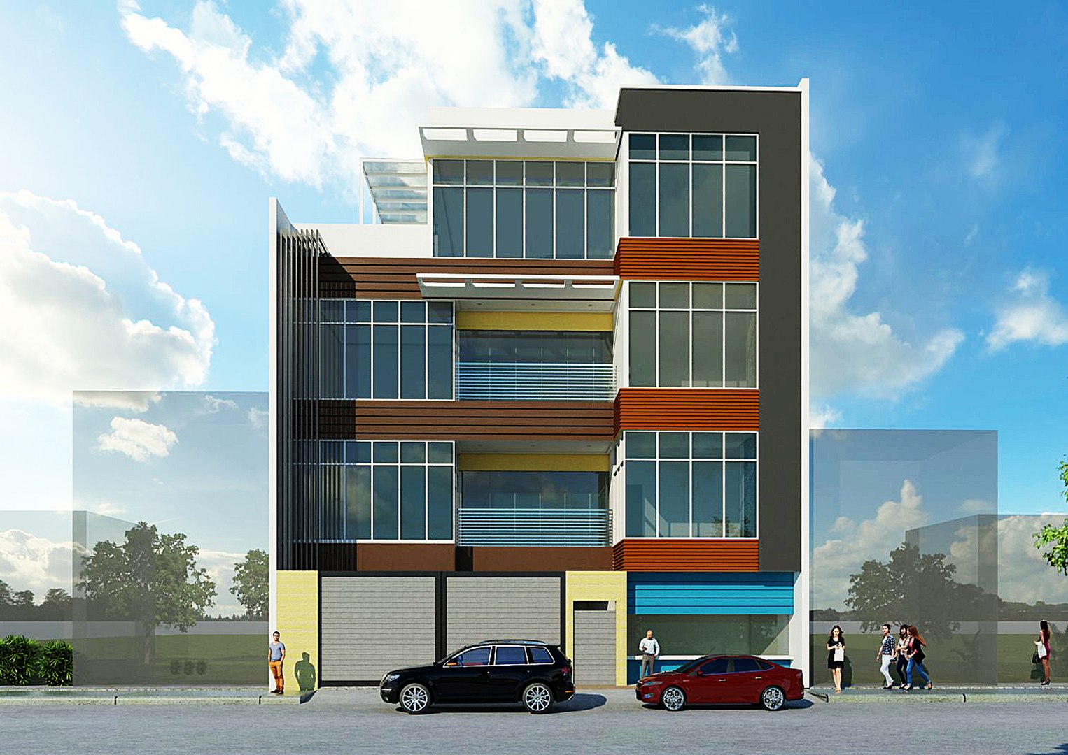 4 STOREY MIXED USE BUILDING 3D Model - TurboSquid 2147915