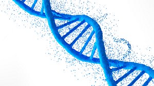 3D DNA Animated with particles