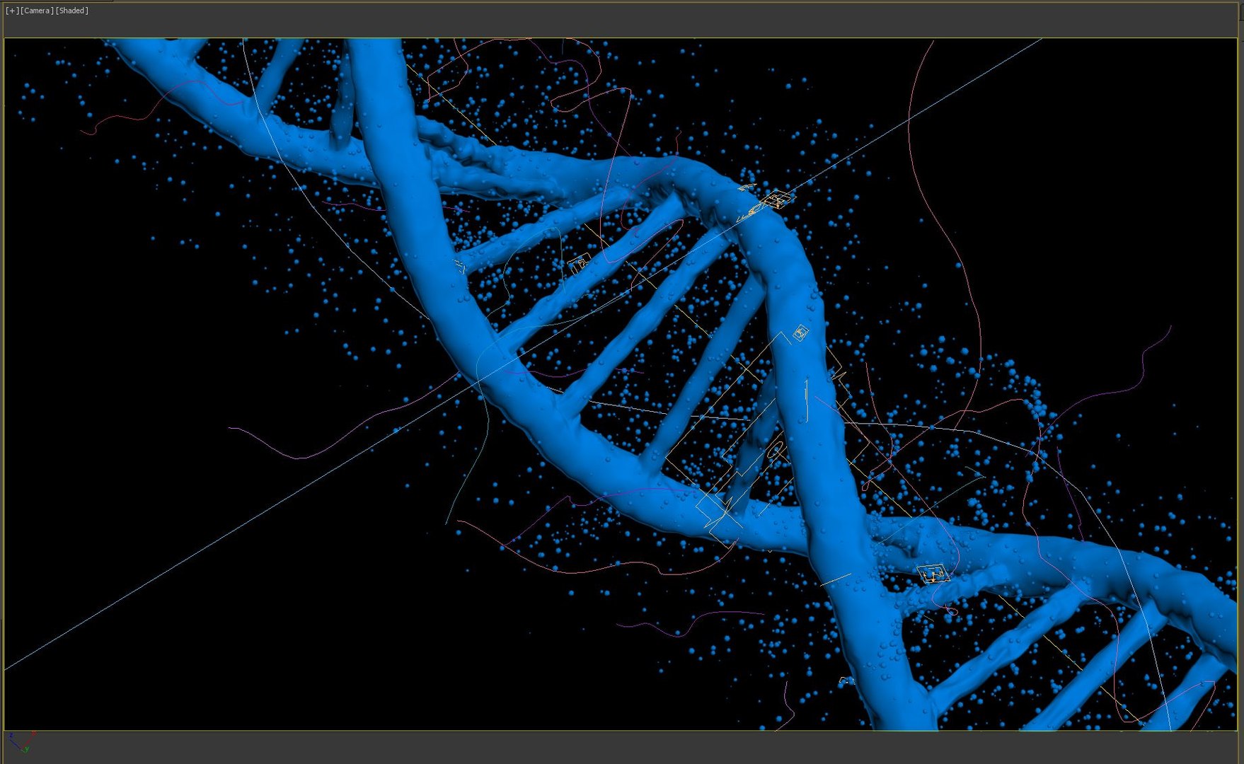 3D DNA Animated With Particles - TurboSquid 2387962