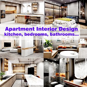 Apartment Interior Design scene 3D model