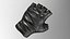 Black Leather Fingerless Glove