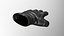 Black Leather Fingerless Glove