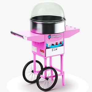 Detailed Cotton Candy Cart