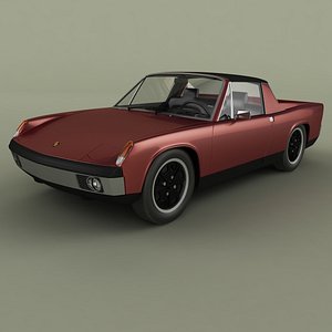 3D model 1972 porsche 914 pickup truck