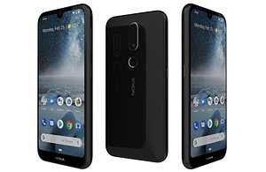 Nokia 4 2 Black Low Poly 3D model