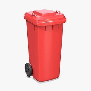 Mobile Waste Container - Outdoor Garbage Bin Asset 3D model