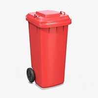 Mobile Waste Container - Outdoor Garbage Bin Asset