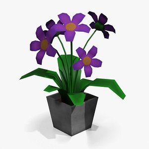 3D model Lowpoly Flower Pot
