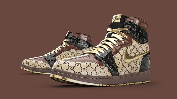 Jordan Gucci Sneakers 3D model - TurboSquid 1736036