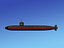 3d model ship los angeles class submarine