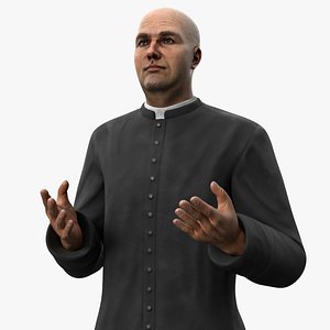 Catholic Priest Recites Prayer 3D model