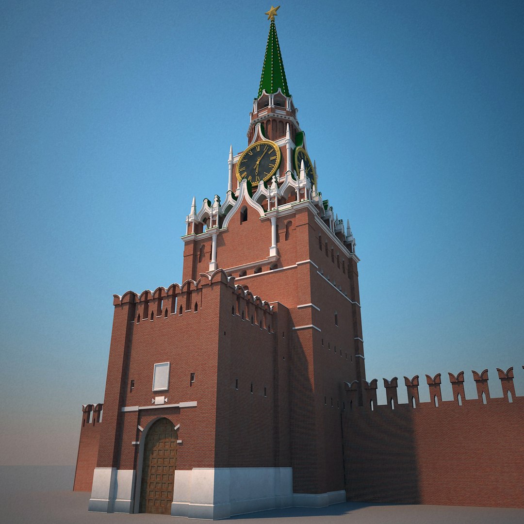 Moscow Kremlin Spasskaya Tower 3d Model