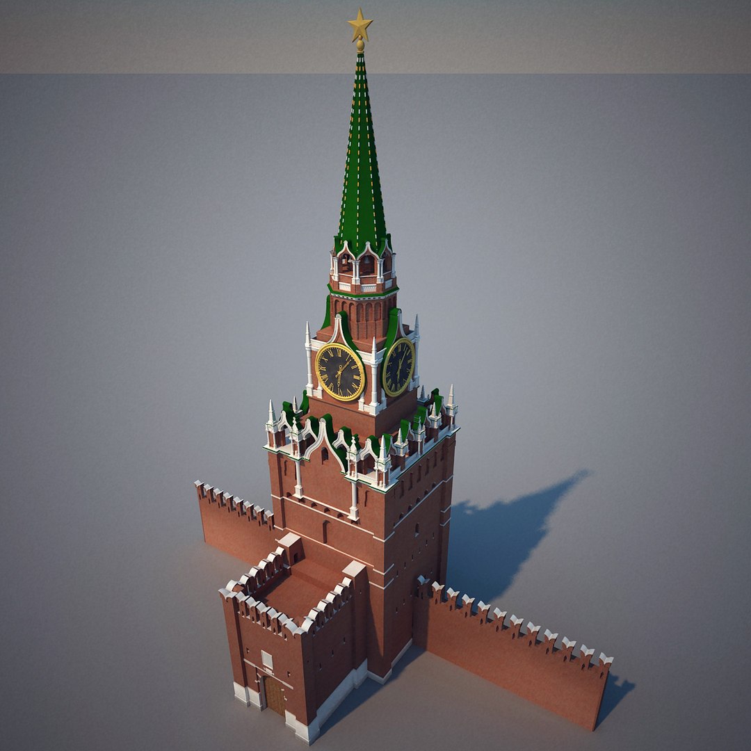 Moscow Kremlin Spasskaya Tower 3d Model